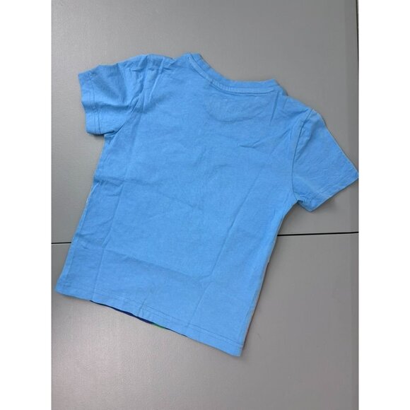 Mini Boden boys youth 4-5 blue short sleeve dinosaur soccer graphic tee shirt - Picture 5 of 5